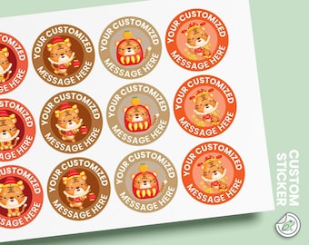 Tiger Stickers,Tiger Birthday Party,Party Favor labels,Custom Stickers,Party labels,Personalised Birthday Stickers,Baby Shower Labels