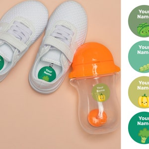 Lebensmittel 40 runde benutzerdefinierte Namensetiketten, wasserdichte Etiketten, Kindergartenetiketten, Schuletiketten, Namensaufkleber, Flaschenetiketten, Lageretiketten, benutzerdefinierte Etiketten