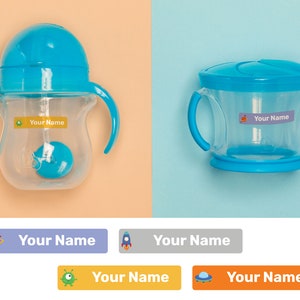 Space 80 Medium Benutzerdefinierte Namensetiketten, wasserdichte Etiketten, Kindergartenetiketten, Schuletiketten, Flaschenetiketten