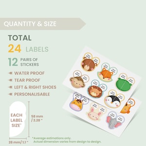 Shoe Labels Waterproof Stickers Tags Name Labels Daycare labels School labels customized stickers vinyl labels Kids School Name Sticker image 5