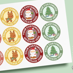 Christmas Sticker,Custom Holiday Label,Christma Gift Tag,Favor Label,Xmas Gift Wrap Label,Custom Christmas Sticker,Merry Christmas Label