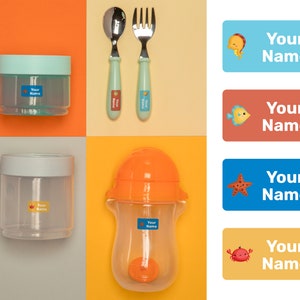 Mini étiquettes personnalisées Ocean 112,Étiquettes imperméables,Étiquettes personnalisées,Étiquettes pour garderie,Étiquettes personnalisées,Étiquettes pour l'école,Étiquettes pour bouteilles,Étiquettes pour chaussures