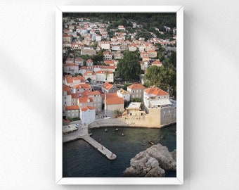 Dubrovnik Croatia ART PRINT | Travel graphical wall poster | High Quality Modern Color Art Deco