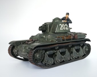 French Light Tank R-35 of Bulgarian service. WWII Military Model Series 1:35 scale. Fully assembled model.