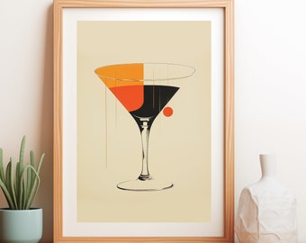 Espresso Martini Wall Art - Cocktail Print - Retro Bar Decor - Vintage Mixology - Home Bar Sign - Kitchen Print - Restaurant Decor - Alcohol