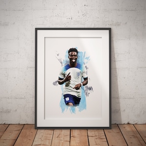 Bukayo Saka - England Star - Football Poster - Football Print