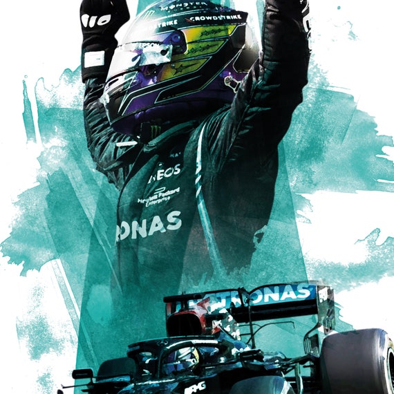 Lewis Hamilton F1 Poster Print 