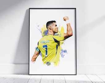 Cristiano Ronaldo Football Art Print: Vibrant Soccer Poster