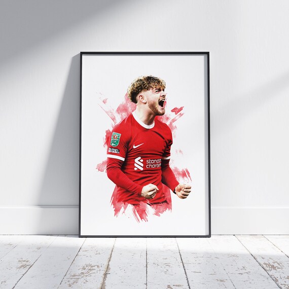 Harvey Elliott 2023/24 Home Kit Football Poster Football