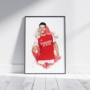 Declan Rice - 2023/24 - Home Kit - Digital Football Poster - Digital Football Print