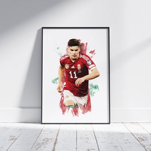 Milos Kerkez - Hongrie - Affiche de football - Football Print