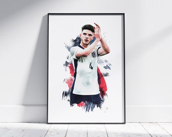 Declan Rice - England - Football Poster - Football Print