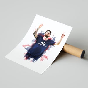 Lionel Messi - Football Poster - Football Print