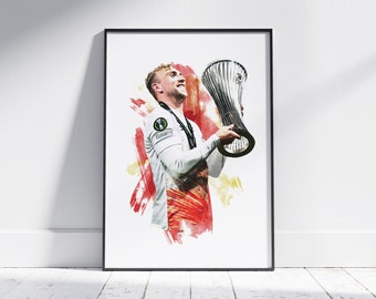 Jarrod Bowen - Europa Conference League Trophy - Football Poster - Football Print