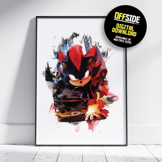 Poster Sonic Le Hérisson Sur Toile - Décoration Murale 20x30 Cm, Style Sans Cadre Pour Chambre Et Salon