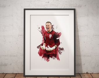 Jordan Pickford - England - Football Poster - Football Print