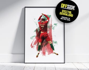 Cristiano Ronaldo - Portugal - Digital Football Poster - Digital Football Print