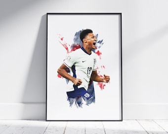Ollie Watkins - England - Football Poster - Football Print