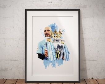 Pep Guardiola - Football Poster - Football Print