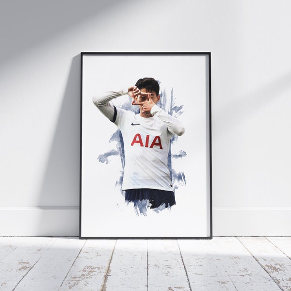 Son Heung-min - 2023/24 - Home Kit - Football Poster - Football Print