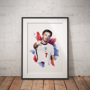 Jack Grealish England Fußballstar Kunstdruck