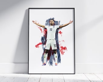 Jude Bellingham - Inglaterra - Póster de fútbol - Impresión de fútbol
