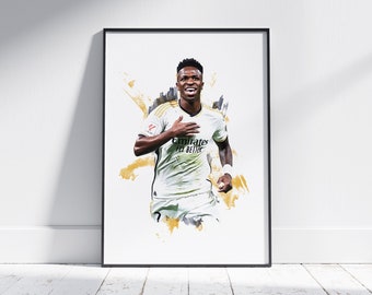 Vinicius Junior - 2023/24 - Home Kit - Football Poster - Football Print