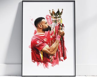 Mohamed Salah - 2024/25 - Trophy - Football Poster - Football Print