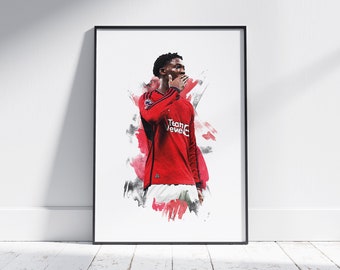 Kobbie Mainoo - 2023/24 - Home Kit - Poster - Print