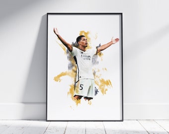 Jude Bellingham - 2023/24 - Home Kit - Digital Football Poster - Digital Football Print