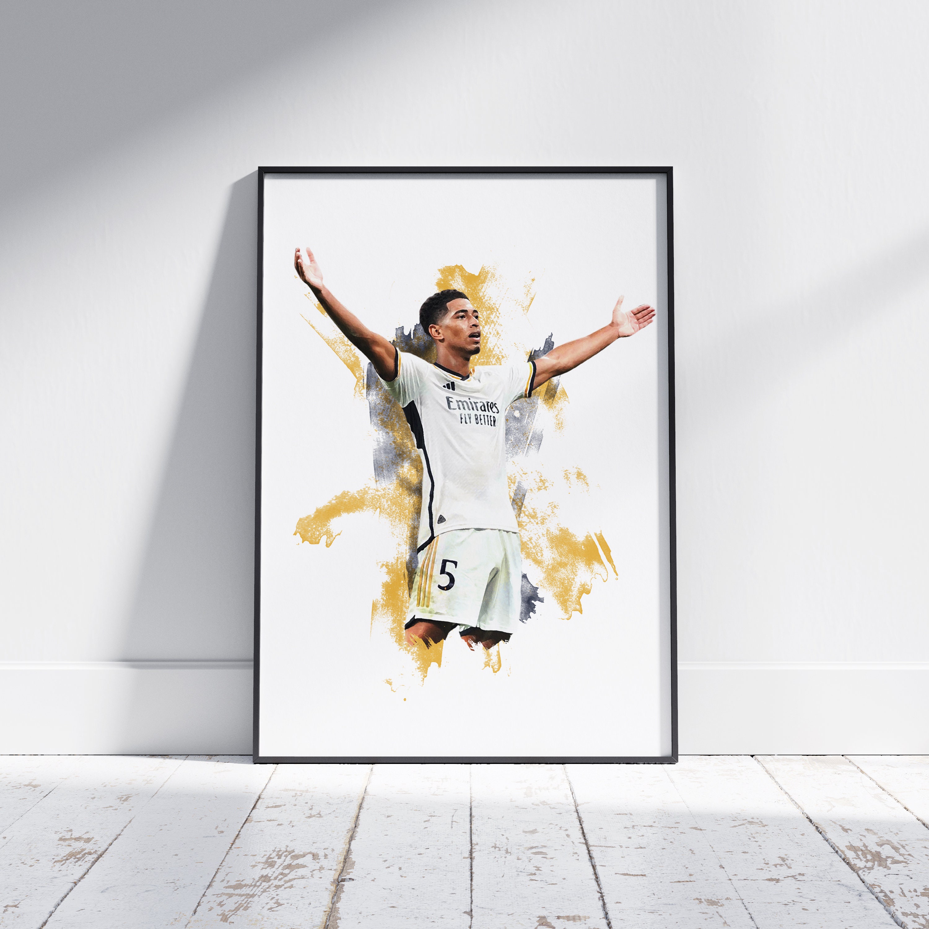 Poster Jude Bellingham Sur Toile 40x60 Cm - Déco Football Salon Chambre - Sans Cadre - Haute Qualité