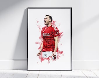 Chris Wood - 2024/25 - Home Kit - Football Poster - Football Print