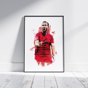 Harry Kane - 2024/25 - Home Kit - Football Poster - Football Print