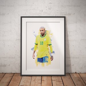 Neymar - Brazil - Digital Poster - Digital Print