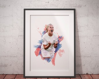 Beth Mead - Inglaterra - Póster de fútbol - Impresión de fútbol