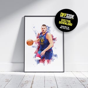 Nikola Jokic - 2024/25 - Digital Basketball Poster - Digital Basketball Print - Instant Download