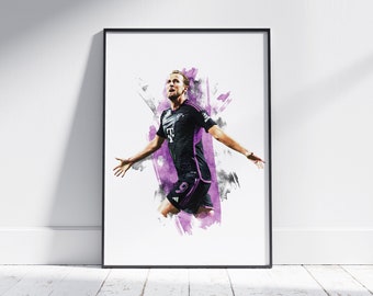 Harry Kane - 2023/24 - Away Kit - Football Poster - Football Print