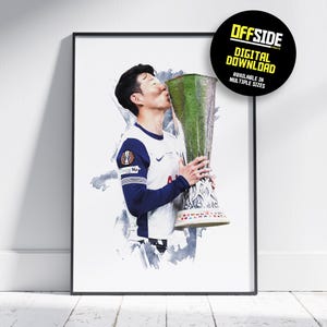 Affiche Photo Tottenham Hotspur – Trophée Europa League – 7x5 Pouces – Cadeau Fan
