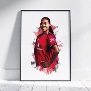 May include: Framed portrait of a smiling person in a red jersey with black and white accents. The jersey features the Snapdragon logo and the text "CXC TECHNOLOGIES". The background has red and black brushstroke-style accents.