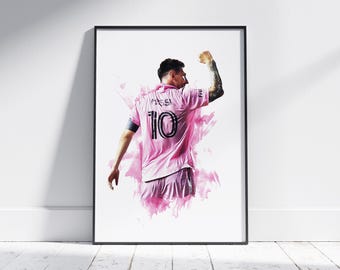 Lionel Messi - Football Poster - Football Print