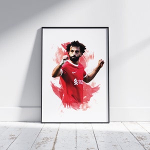 Mohamed Salah - 2023/24 - Home Kit - Football Poster - Football Print