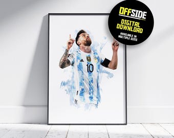 Lionel Messi - Argentina - Legend - Digital Football Poster - Digital Football Print - Instant Download