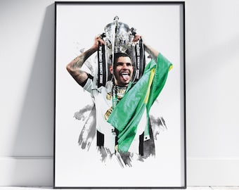 Bruno Guimaraes - Pokal - 2024/25 - Fußball Poster - Football Print