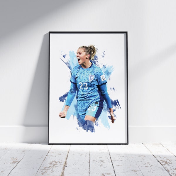 Alessia Russo - England - Away Kit - Football Poster - Football Print