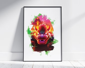 Bowser - Super Mario Bros Movie - Poster - Print