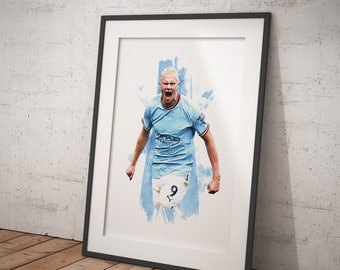 Erling Haaland - 2022/23 - Digital Football Poster - Digital Football Print
