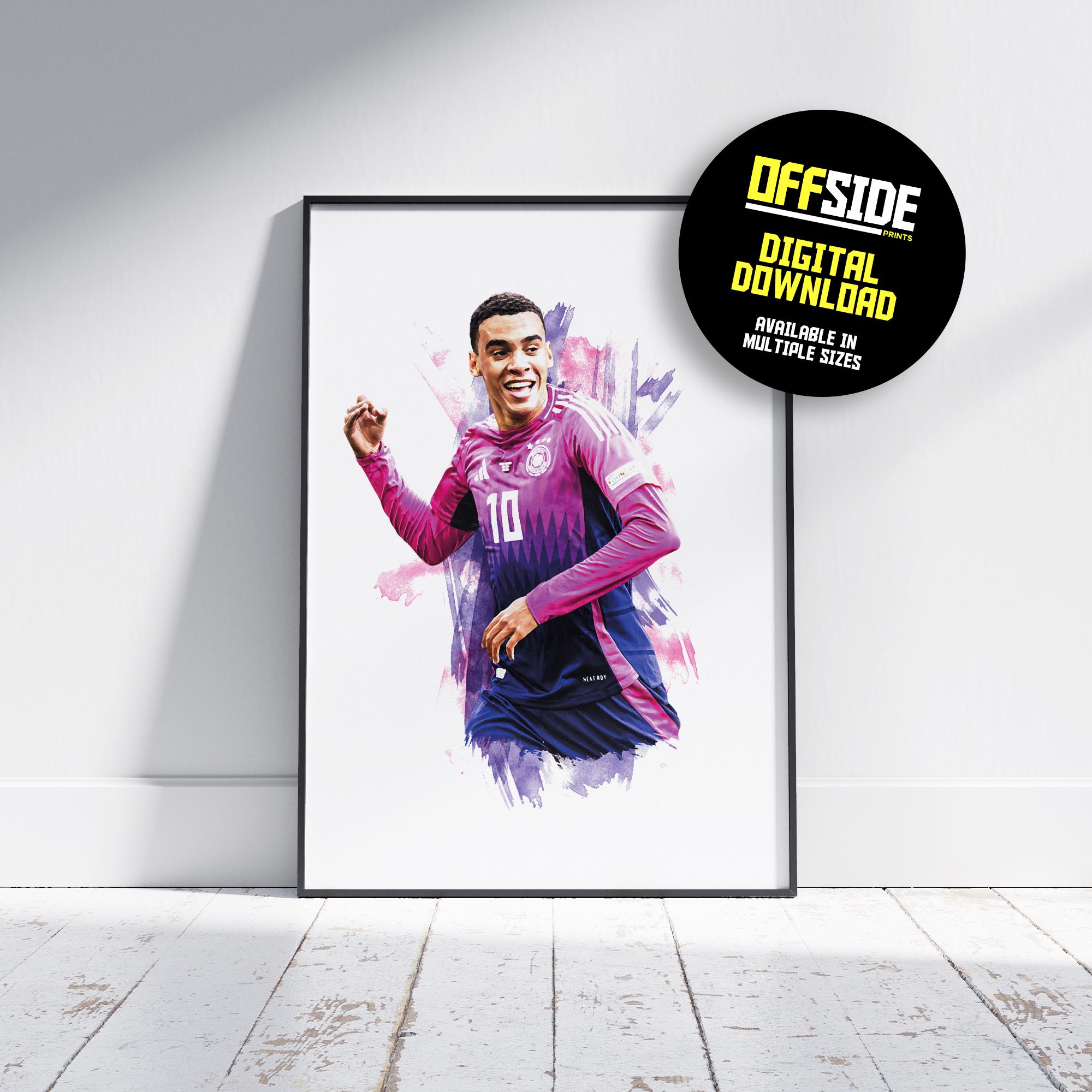 Jamal Musiala - Germany - Digital Football Poster - Digital Football Print - Instant Download