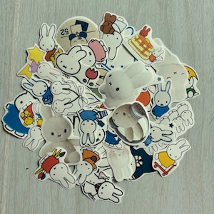 30+ hand cut cute Miffy stickers