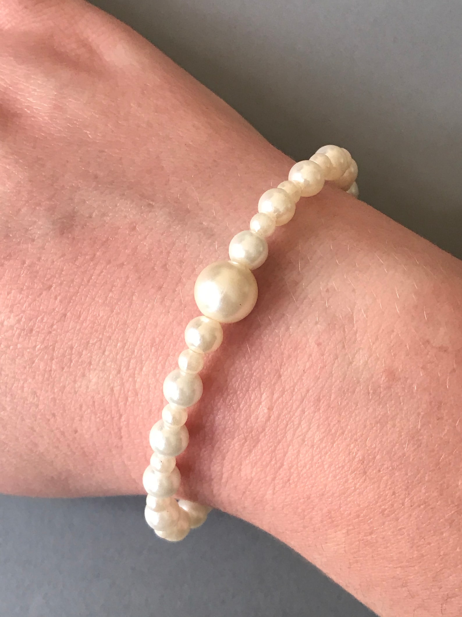 Large faux pearl bracelet Etsy