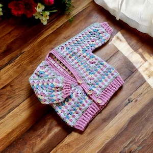 Crochet Granny Stitch Cardigan: Colorful Boho Jacket